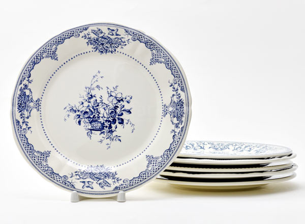 Set of plates Table DEPAREILLEES BLEU GIEN Champagne