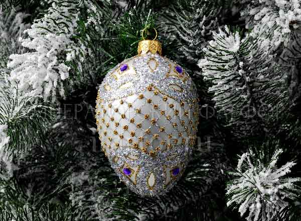 Christmas tree toy Faberge Egg Gold net