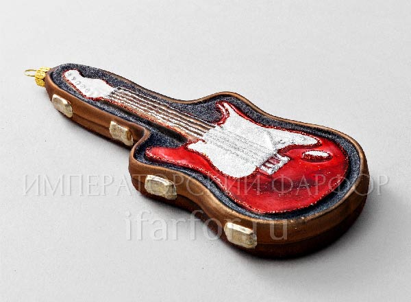 Christmas tree toy Musical instruments. Electric guitar