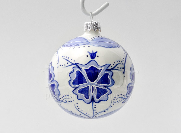 Christmas tree toy Christmas ball Holland. Blue flower