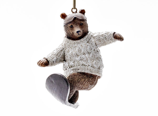 Christmas tree toy Bear-snowboarder