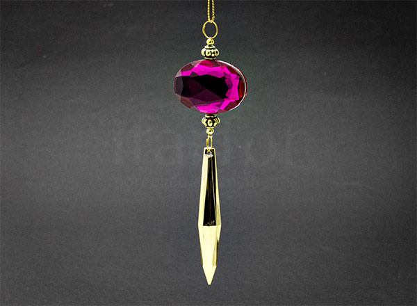 Christmas tree toy Jewelry pendant gold-pink 2