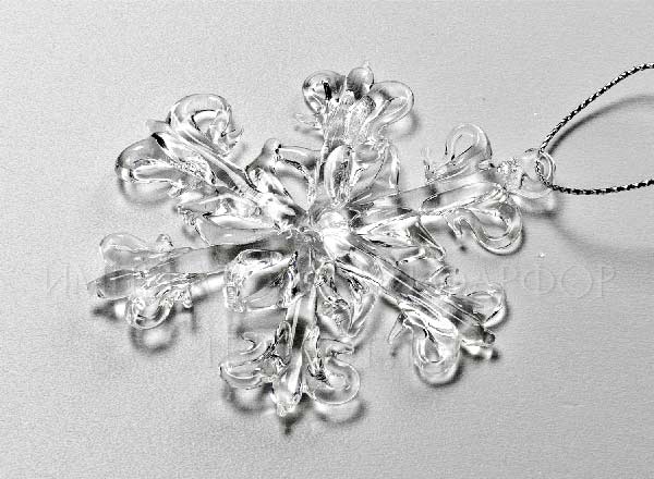 Christmas tree toy Flat snowflake Рисунок 1