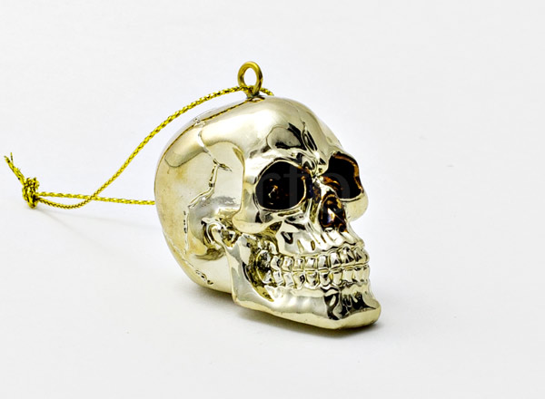 Christmas tree toy Skull Gold