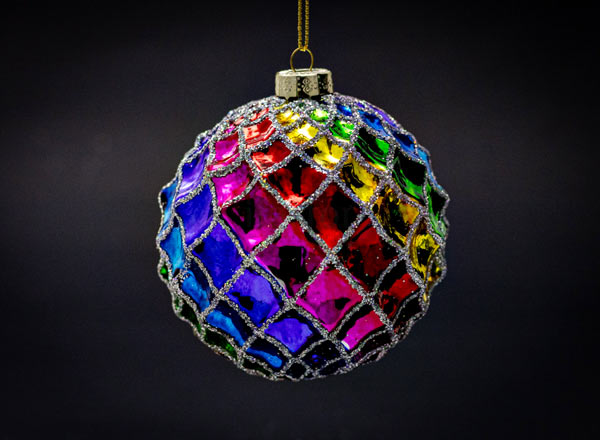 Christmas tree toy Christmas ball Rainbow mesh