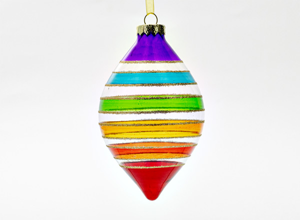 Christmas tree toy Cone Rainbow stripe