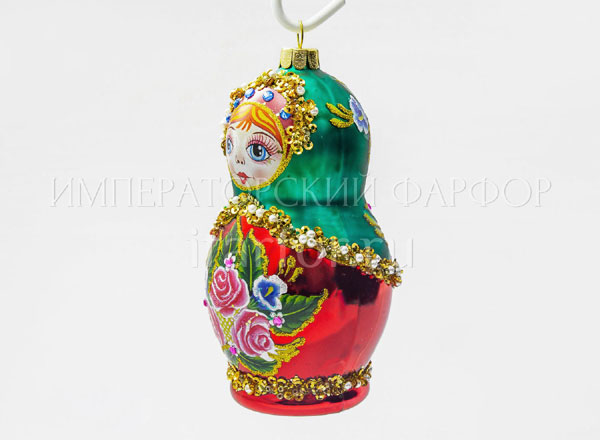 Christmas tree toy Matreshka Green