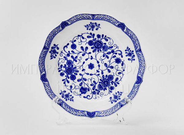 Plate Alte Ranke blau