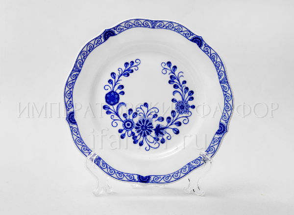 Plate Alte Ranke blau