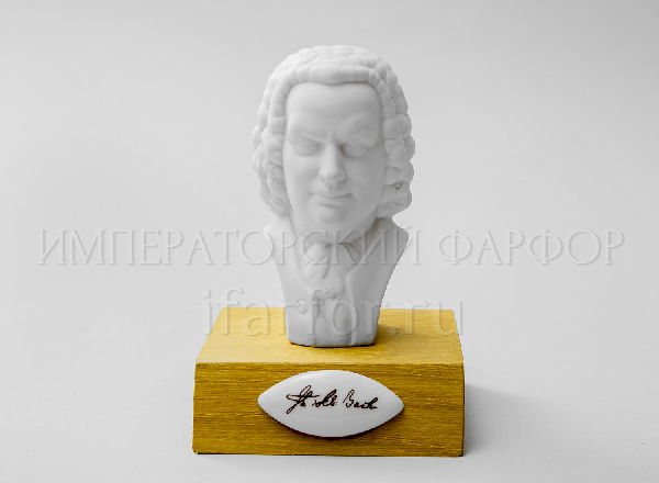 Sculpture Bust of J.S.Bach Biscuit