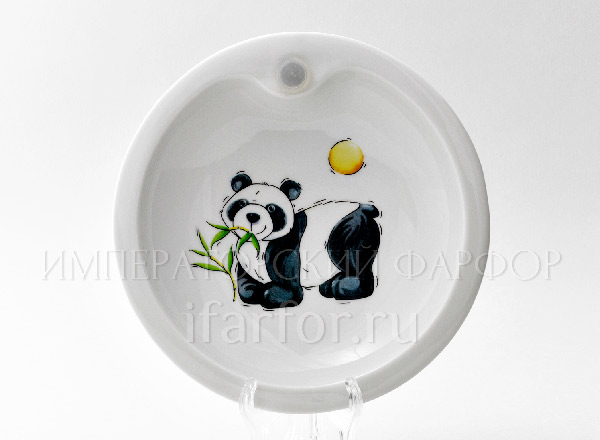 Plate with water heating Small panda