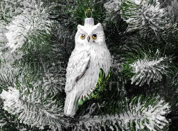 Christmas tree toy Owl White owl