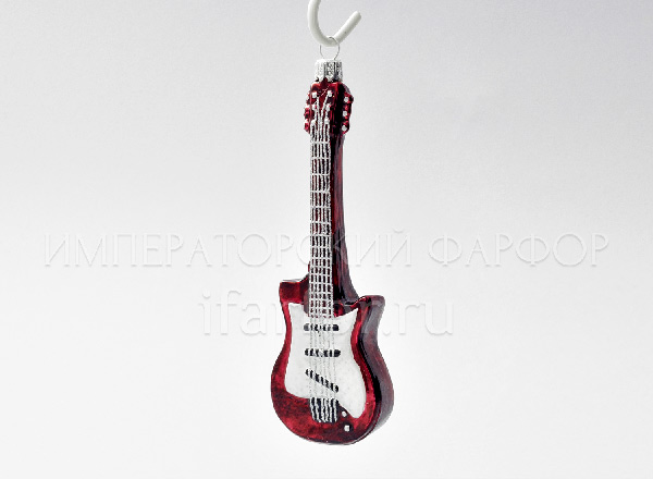 Christmas tree toy Musical instruments. Electric guitar