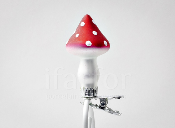 Christmas tree toy Mushrooms. Fly agaric