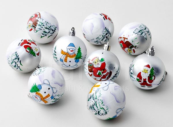 Set of Christmas tree toys Happy New Year Christmas ball