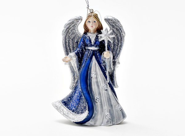 Christmas tree toy Evening angel with silver wings 2