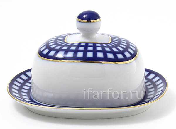 Butter dish Cobalt cell Rectangular