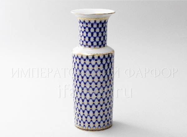 Vase for flowers Cobalt net Cylindrical