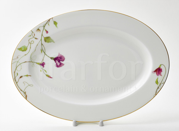 Dish/ platter oval Blooming peas Premium