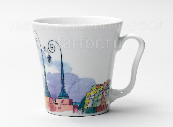 Mug St.Petersburg.Krasnoflotsky bridge Leningrad