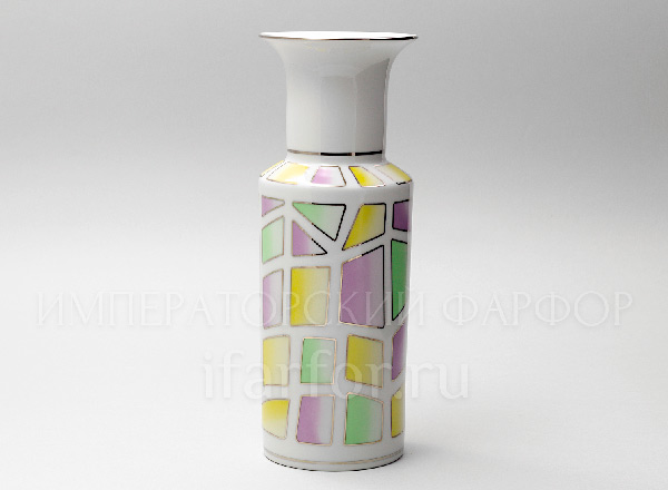 Vase for flowers Stained-glass window Cylindrical