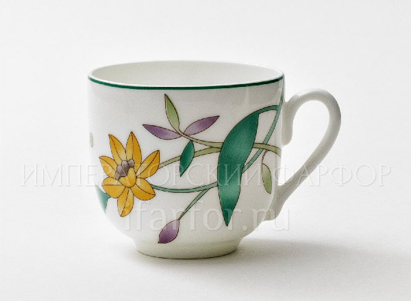 Cup without saucer Florentine flowers. Carnation and narcissus Lily of the valley 2