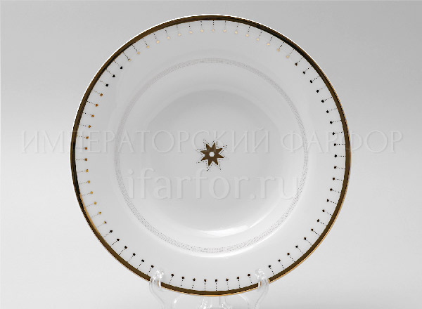 Plate deep Azur gold