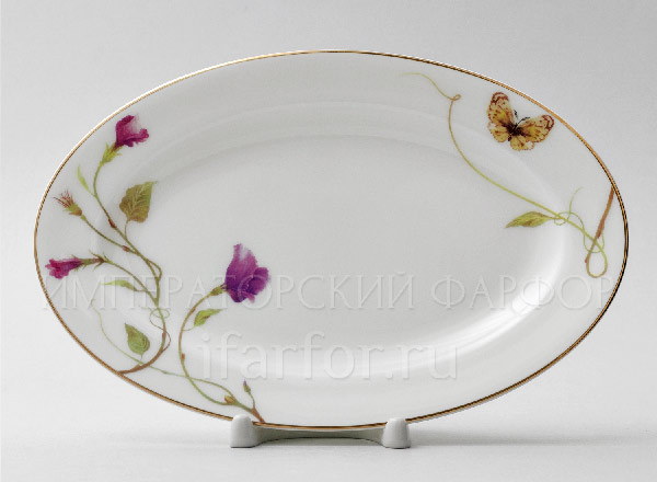 Dish/ platter oval Blooming peas Premium