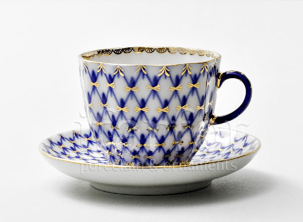 Cup and saucer Coffee Cobalt net Tulip