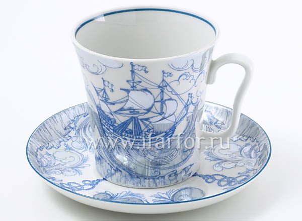 Mug and saucer Brigantine Leningrad