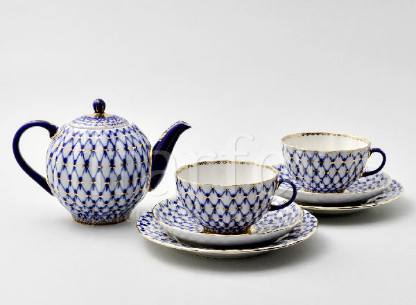 Tea Set Cobalt net 6/19 Tulip