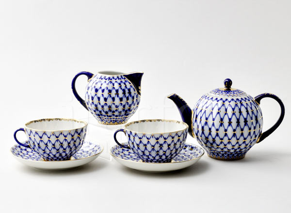 Tea Set Cobalt net 6/20 Tulip