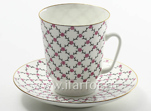 Cup and saucer Pink net May