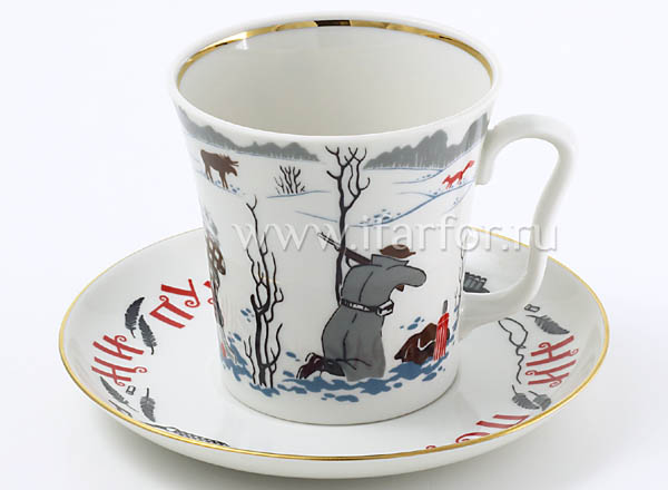 Mug and saucer Neither fluff nor feathers Leningrad