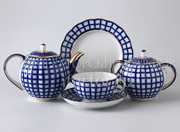 Tea Set Cobalt cell 6/20 Tulip