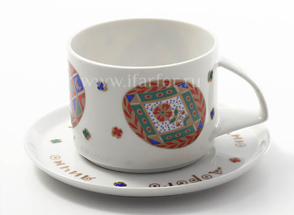 Cup and saucer tea Krashenki Balance