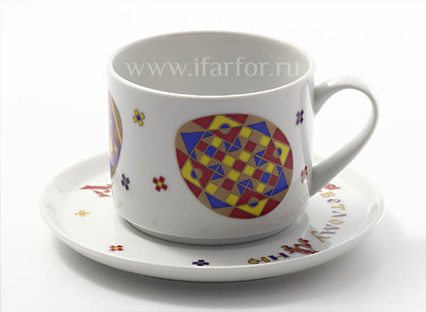 Cup and saucer tea Pysanky Balance-2