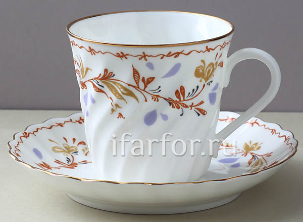 Cup and saucer Karelia Twisted