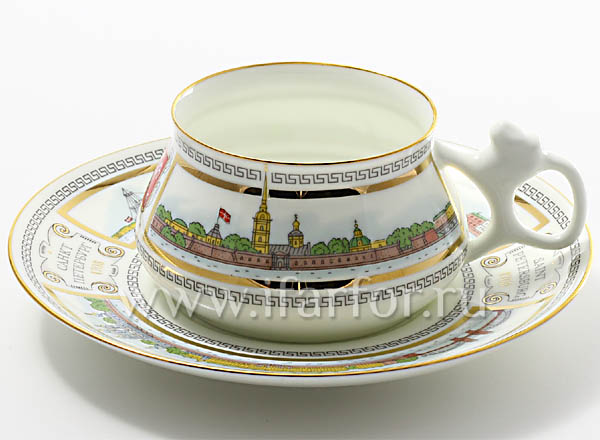 Cup and saucer Coffee Neva Banks Bilibin