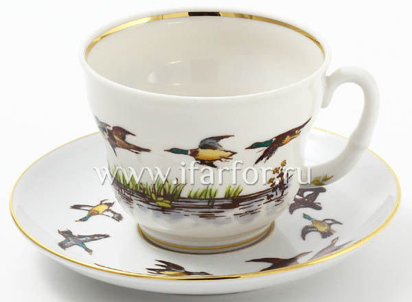 Cup and saucer tea Flying ducks Madam