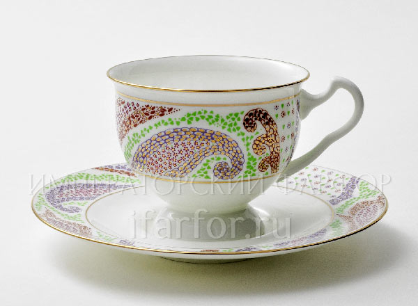 Cup and saucer tea Mariental violet Isadora