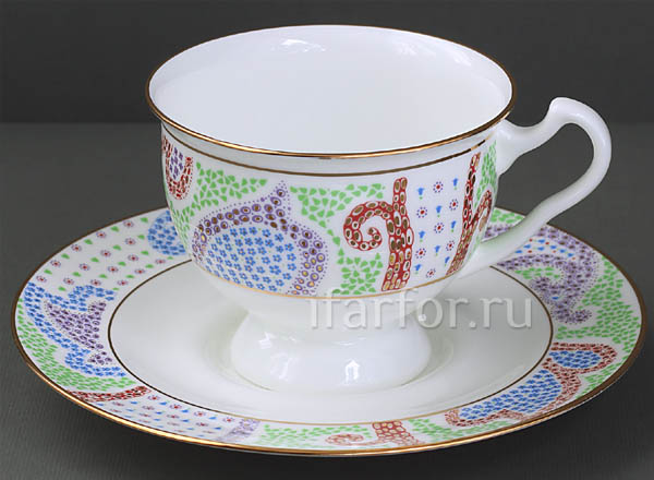 Cup and saucer tea Mariental blue Isadora