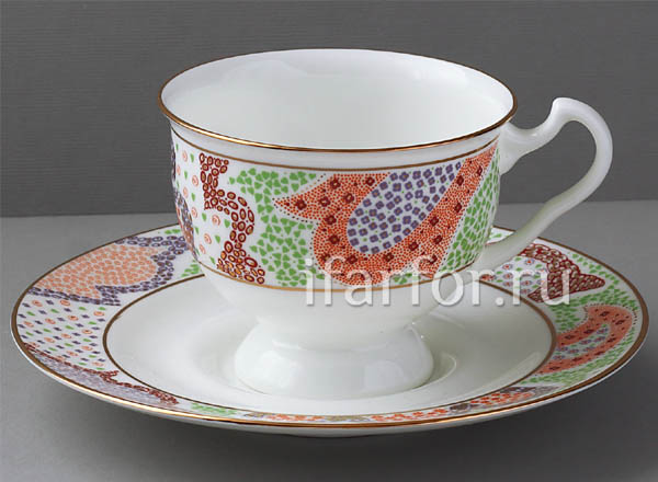 Cup and saucer tea Mariental orange Isadora