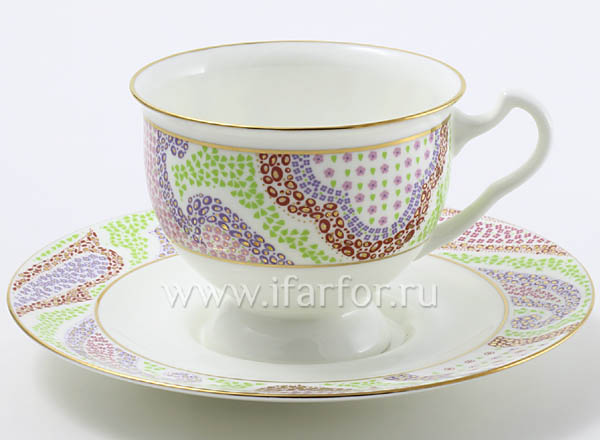 Cup and saucer tea Mariental pink Isadora