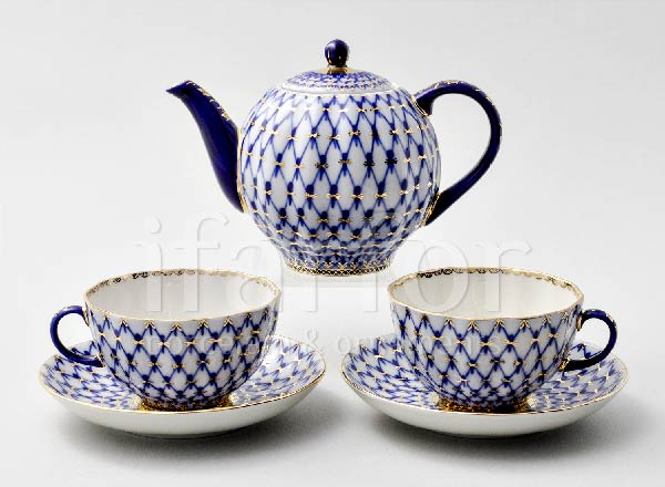 Tea Set Cobalt net 6/13 Tulip