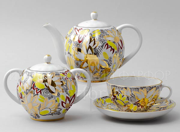 Tea Set Golden camomiles 6/14 Tulip