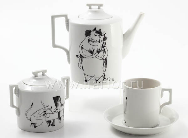 Tea Set Jazz cats 6/14 Armorial