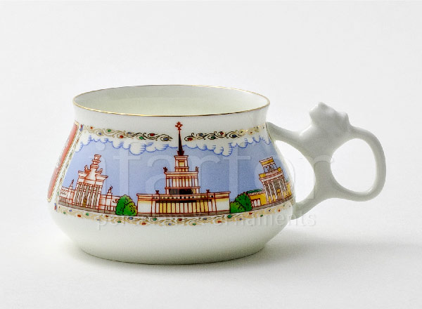 Cup and saucer Pavilions of VDNH Bilibin