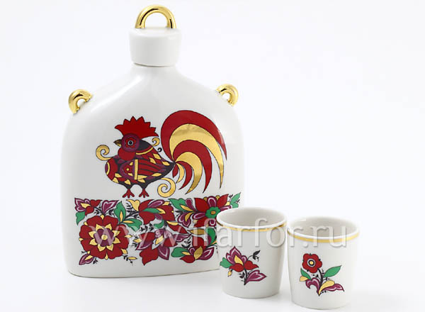 Wine set 3-items Red rooster 2/3 Slavic