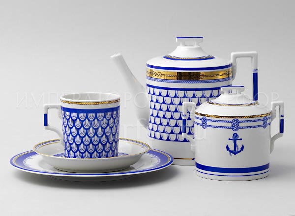 Tea Set White Sea 6/20 Armorial